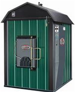 Wood fired boiler heater.