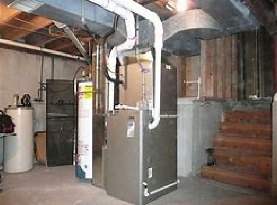 Furnace and associated plumbing